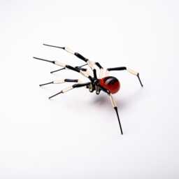 Handmade Red Uranium Glass Spider Vaseline Figurine Uv - thumbnail 2