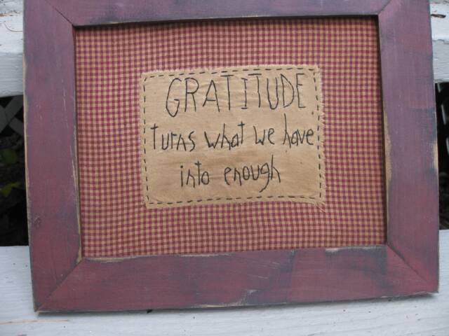 Primitive Framed Stitchery - image 1
