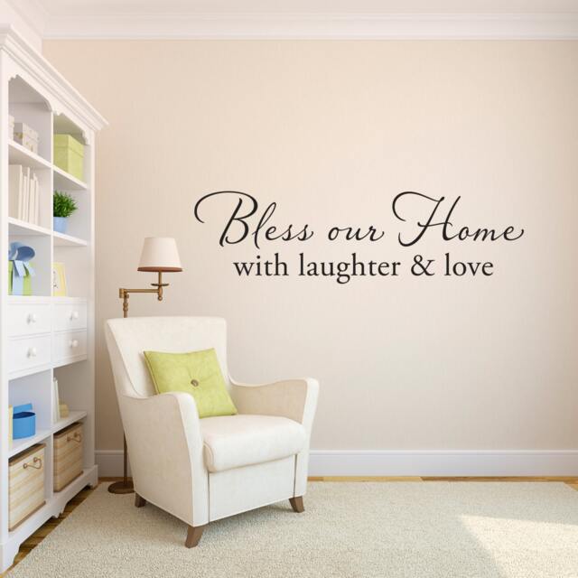 Bless Our Home With Laughter & Love Wall Decal - Decor Sticker - image 1