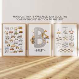 Ready Steady Go Print -- Car Print, Vehicles Boys Vehicle Bedroom Theme Bedroom, Unframed - thumbnail 3