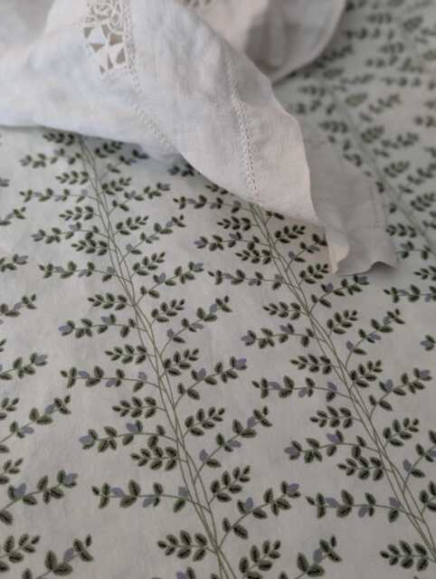 Floral Olive Crib Sheet Or Changing Pad Cover Earth Tone Nursery - image 1