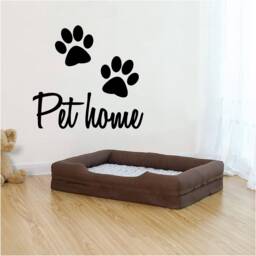 Pet Home Paws Self Adhesive Vinyl Wall Art, Decal, Transfer, Mural, Interior Or Exterior Use - 32 Colours, 5 Sizes, Decor 1010