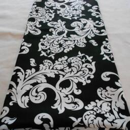 Handmade Door Draft Stopper - Black & White Swirl Fabric, 42-Inch - thumbnail 2