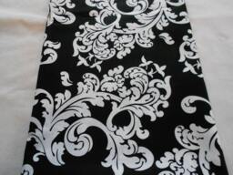 Handmade Door Draft Stopper - Black & White Swirl Fabric, 42-Inch - thumbnail 1