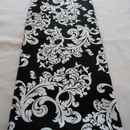 Handmade Door Draft Stopper - Black & White Swirl Fabric, 42-Inch - thumbnail 3