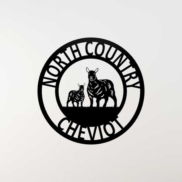 North County Cheviot Sheep Metal Farm Sign, Gate Custom Livestock Rustic Farmhouse Decor, Farmer Gift