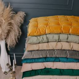 Cozy Custom Floor Cushion Pillow Velvet Seat Couch Sofa Reading Nook Tufted French - thumbnail 2