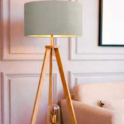 New Luxury Velvet Mink Lamp Shade & Pendant Light With Brushed Gold Panels Lining Suitable For Tables Ceiling - thumbnail 2