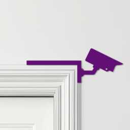 Door Topper Cctv Camera Various Colours Top Of Decorative Sign - Sign, Novelty Wall Decor, Frame Art, Art - thumbnail 4
