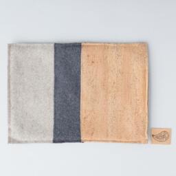 Burel & Cork Fabric Throw Pillow Cover in Grey Shades. Portuguese Handmade Decorative Rectangle Cushion Case. Sustainable Life Style - thumbnail 3