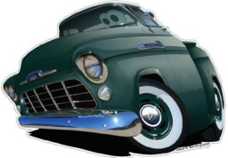 1956 Chevy Pickup Truck Wall Decal Removable Vinyl Man Cave Art - 2Ft-4Ft - thumbnail 1