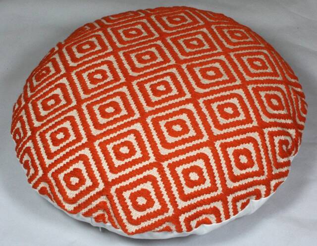 Handmade Jacquard Round Floor Pillow Cover Cotton Meditation Cushion - image 1