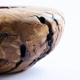 Decorative Vase, Rustic Wood Centerpiece, Handmade Wooden Home Decor, Boho Farmhouse Gift, Olive Art, Dry Bud Vase - thumbnail 2