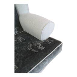 Elephant Print Wingback Chair Queen Anne Style Accent Chair - thumbnail 4