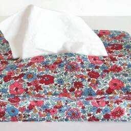 Liberty Fabric Tissue Box Cover Handmade Floral Cotton Decor - thumbnail 2