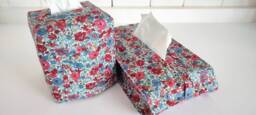 Liberty Fabric Tissue Box Cover Handmade Floral Cotton Decor - thumbnail 1