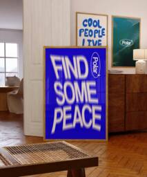 Find Some Peace Print Quirky Bedroom Wall Art - thumbnail 1