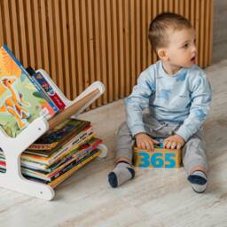 Montessori Bookcase For Kids Room, Wooden Bookshelf, Reading Nook Furniture, Nursery Library Book Holder - thumbnail 4