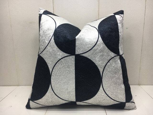 Silk Ikat Pillow Cover - 16x16, Handwoven Geometric Cushion - image 1