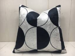 Silk Ikat Pillow Cover - 16x16, Handwoven Geometric Cushion