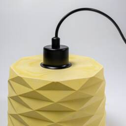 Pop Art Pendant Light, Yellow Lamp, Kitchen Isle Pendant, Stone Chandelier, Hanging Lighting - thumbnail 3