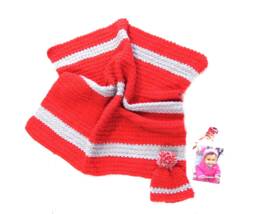Crochet Baby Blanket, Hat Set, Newborn, Coral & Gray Shower Gift , Color Is