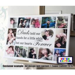 Dad Daddy Fathers Day Personalised Custom 13 Photo Picture Collage Framed Canvas Art Print Unique Gift For Birthday - thumbnail 1