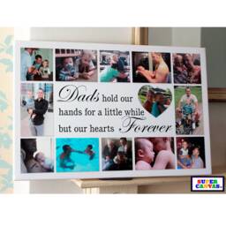 Dad Daddy Fathers Day Personalised Custom 13 Photo Picture Collage Framed Canvas Art Print Unique Gift For Birthday - thumbnail 2