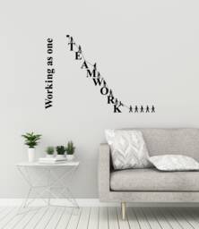 Teamwork Vinyl Wall Decal Office Quote Saying Team Work Business Stickers Mural - #3047Di - thumbnail 1