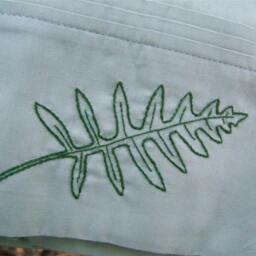 Fern Frond King Sized Pillowcase - Hand Stitched - thumbnail 2