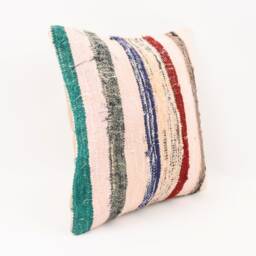 Handmade Kilim Pillow Cover Vintage Turkish Woven Accent - 16x16 - thumbnail 3