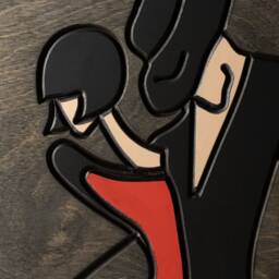 Tango Wooden Wall Art, Painting, Regalo Wood Rojo Vertical Decor, Hanging, Housewarming Gift, Birthday, Free Shipping - thumbnail 2