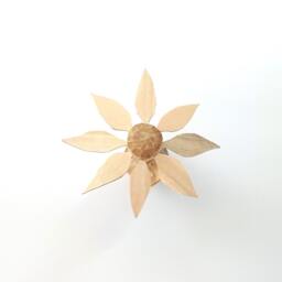 Hand Carved Linden Wood Flower, Shelf Decor - thumbnail 4