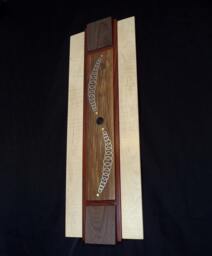 Chained - Inlaid Rings Wood & Metal Wall Hanging Art - thumbnail 1