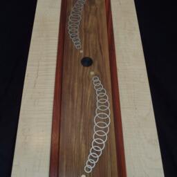 Chained - Inlaid Rings Wood & Metal Wall Hanging Art - thumbnail 2