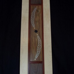 Chained - Inlaid Rings Wood & Metal Wall Hanging Art - thumbnail 3