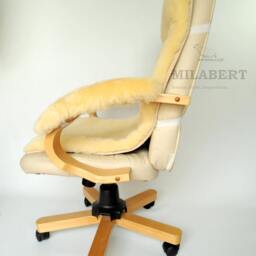 Genuine Medical Sheepskin Office Chair Cushion & Armrest Set - thumbnail 2