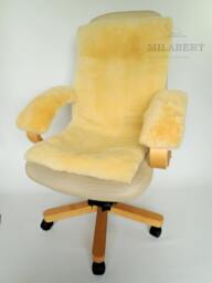 Genuine Medical Sheepskin Office Chair Cushion & Armrest Set