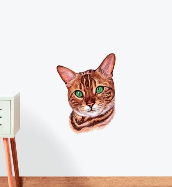 Bengal Bengalthor Cat Wall Sticker Decal - Dogs & Pets Stickers, Art, Decals, Kids Animals Decals
