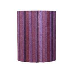 Banana Paper Table Lamp Purple Stripes Lampshade Touch Base, Handmade Sustainable Lighting - thumbnail 2