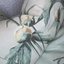 Handmade Green Floral Cushion Cover - Spring Home Decor Accent Decorative Throw Pillow Cover - thumbnail 2