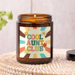 Cool Aunt Club Candle - Retro Style Soy Wax Auntie Gift