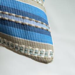 Kravet Blue Stripe Pillow Covers, Designer Accent Pillows, Set Of 2 - thumbnail 4