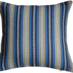 Kravet Blue Stripe Pillow Covers, Designer Accent Pillows, Set Of 2 - thumbnail 3