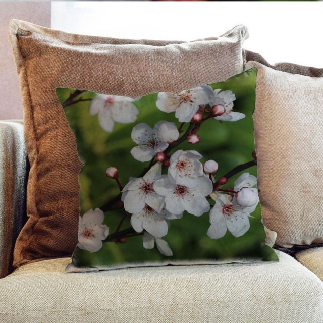 Flowers Photography - Decorative Pillow Throw Cushion Fabric , Case Cover Or With Filling