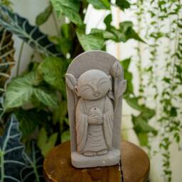 Jizo Statue 10 Inch/25 cm, Figurine, Japanese Buddha, Zen Room Decor, House Anniversary Gift, Patio Gift Idea - thumbnail 3