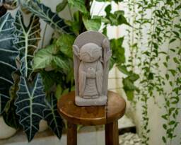 Jizo Statue 10 Inch/25 cm, Figurine, Japanese Buddha, Zen Room Decor, House Anniversary Gift, Patio Gift Idea