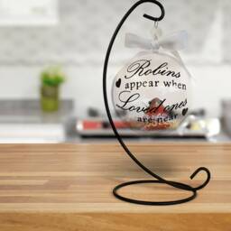 Robins Appear When Loved Ones Are Near Bauble Christmas Tree Memorial Decoration - thumbnail 4