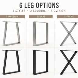Oak Handmade Parquet Dining Table Or Desk & Industrial Style Legs Chevron Wooden Rustic - thumbnail 4