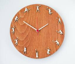 Volleyball Wood Wall Clock Handmade Sports Decor